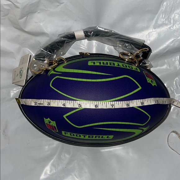 Sporty Blue and Orange Crossbody Bag with Football Design - Picture 5 of 6